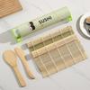 Home Sushi Making Kit Includes 1Set Round Push Box with Sauce Straw