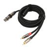 XLR Female to Dual 2 RCA Male Cable 3 Pin Шумоизолирующие позолоченные штекеры XLR to Double RCA Y