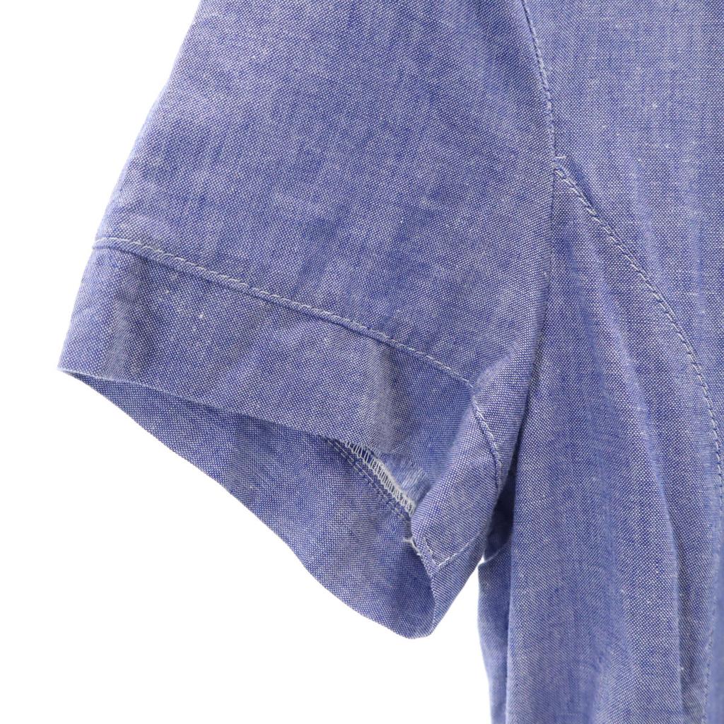 Fraizzoli Made In Italy Short Sleeve Shirt Dress 40 Blue Purple Women Used