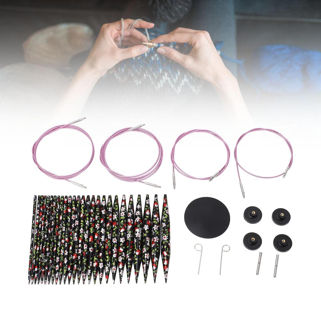 Набор игл для швейной машины, набор игл для вязания крючком, набор круговых спиц, спицы для вязания, алюминиевый материал, простая в использовании, универсальная съемная сумка для хранения 17 X