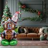 Christmas Inflatable Decoration Standing Santa Snowman Aluminum Foil Balloon Decoration Reusable Festive Ornament