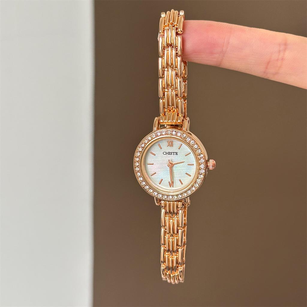 Chiste Bracelet Watch With Diamonds Watch Women'S High-End Sense Exquisite Simple Fritillary Small Dial
