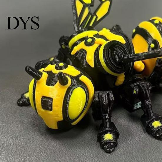 Настольное украшение для офиса, шарнирная статуэтка пчелы, 3D-печатная фигурка насекомого с подвижными суставами, Декор для приборной панели автомобиля, робота, стола, Легкий