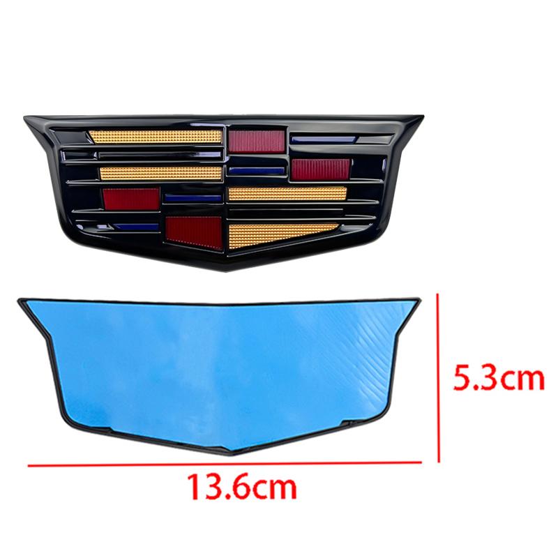 AABHV1 2PCS New Alloy Car Front Grille Emblem Rear Trunk Badge Stickers Decals for Cadillac XT5 2016-2025 Auto Modification Accessories