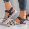 Fashion Ladies Shoes 2025 Fashion Buckle Strap Women's Sandals New Casual Tassel Summer Plus Size String Bead Open Toe Flat Sandals