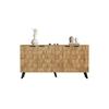 Buffet Moderne - MUVOE - 4 Portes - 160,5 X 35,5 X 78 Cm - Design Élégant - Construction Robuste