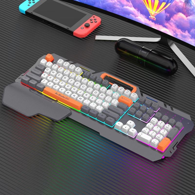 Игровая 108-клавишная проводная клавиатура и мышь, костюм с RGB-лампой для атмосферы, настольный компьютер, ноутбук, компьютер для киберспорта, игровой механический