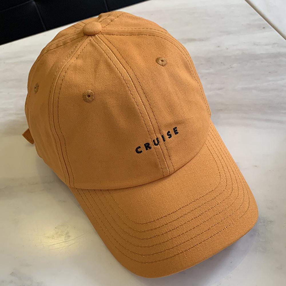 Модная Бейсболка с вышивкой буквы Универсальная Повседневная Мягкий Верх Козырек с изгибом Защита от солнца Бейсболка