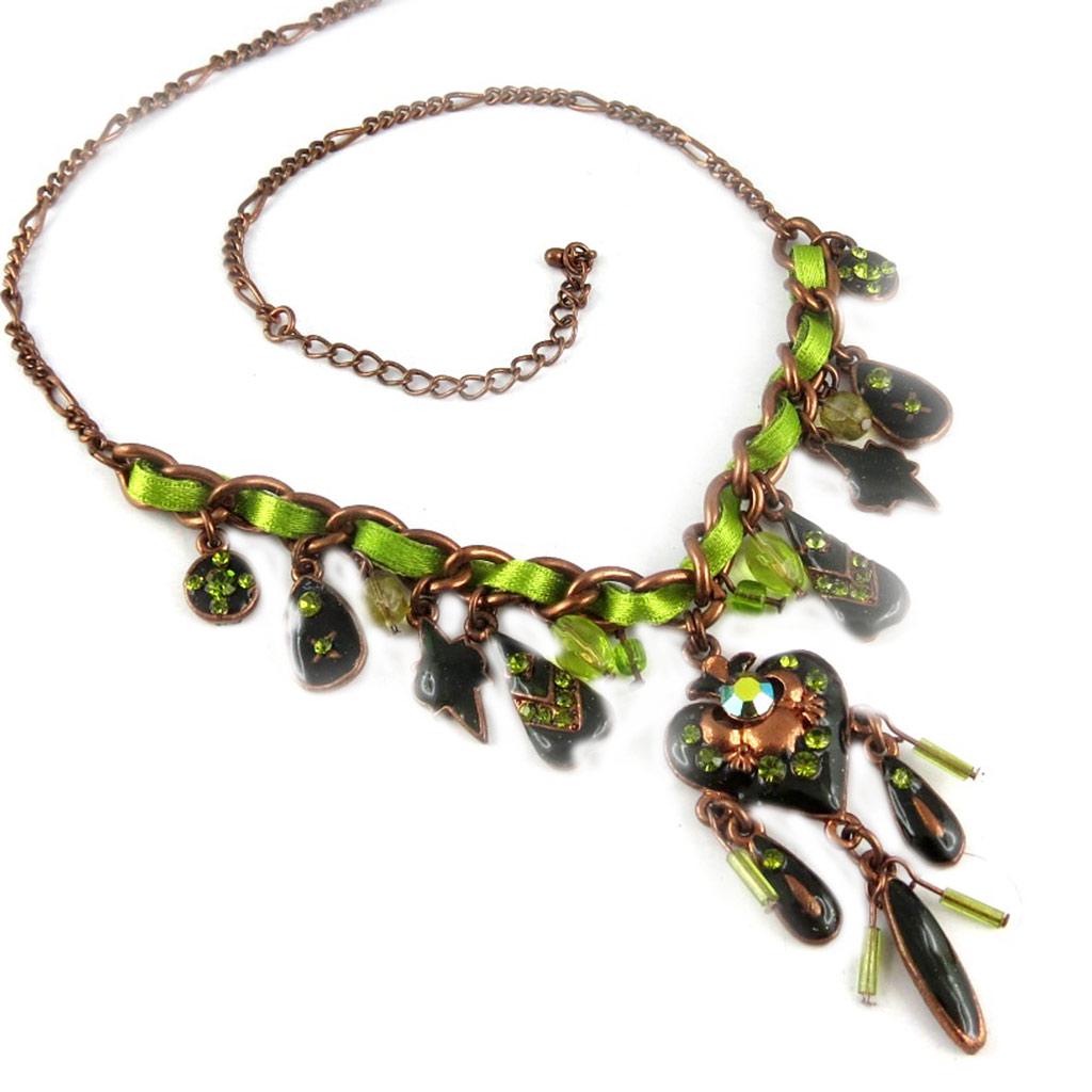 Les Trésors De Lily [D9998] - Зеленое дизайнерское колье «Xristy»