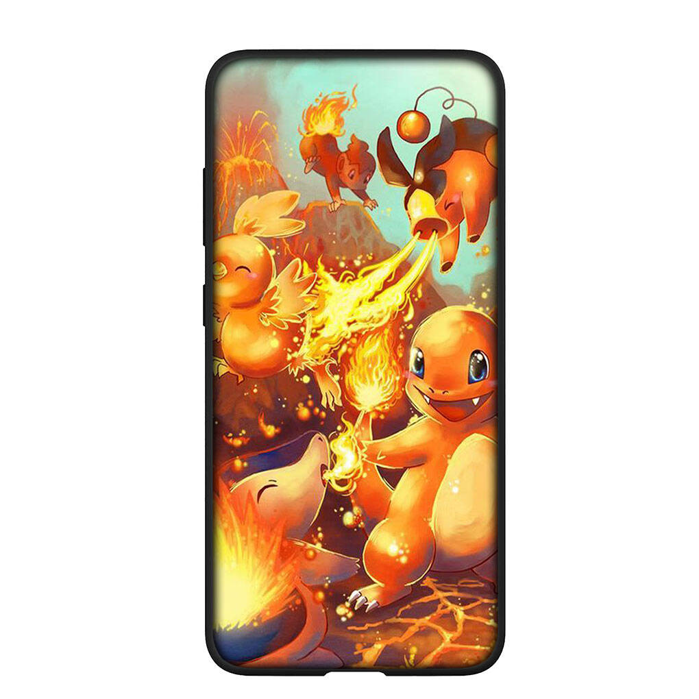 Чехол для телефона для Samsung Galaxy S25 S23 S22 S24 Ultra FE Plus S9 A05 A06 A15 A16 A36 A37 A35 A54 A55 A56 A57 A25 A53 Аниме Пикачу Покемон ГО Чармандеp