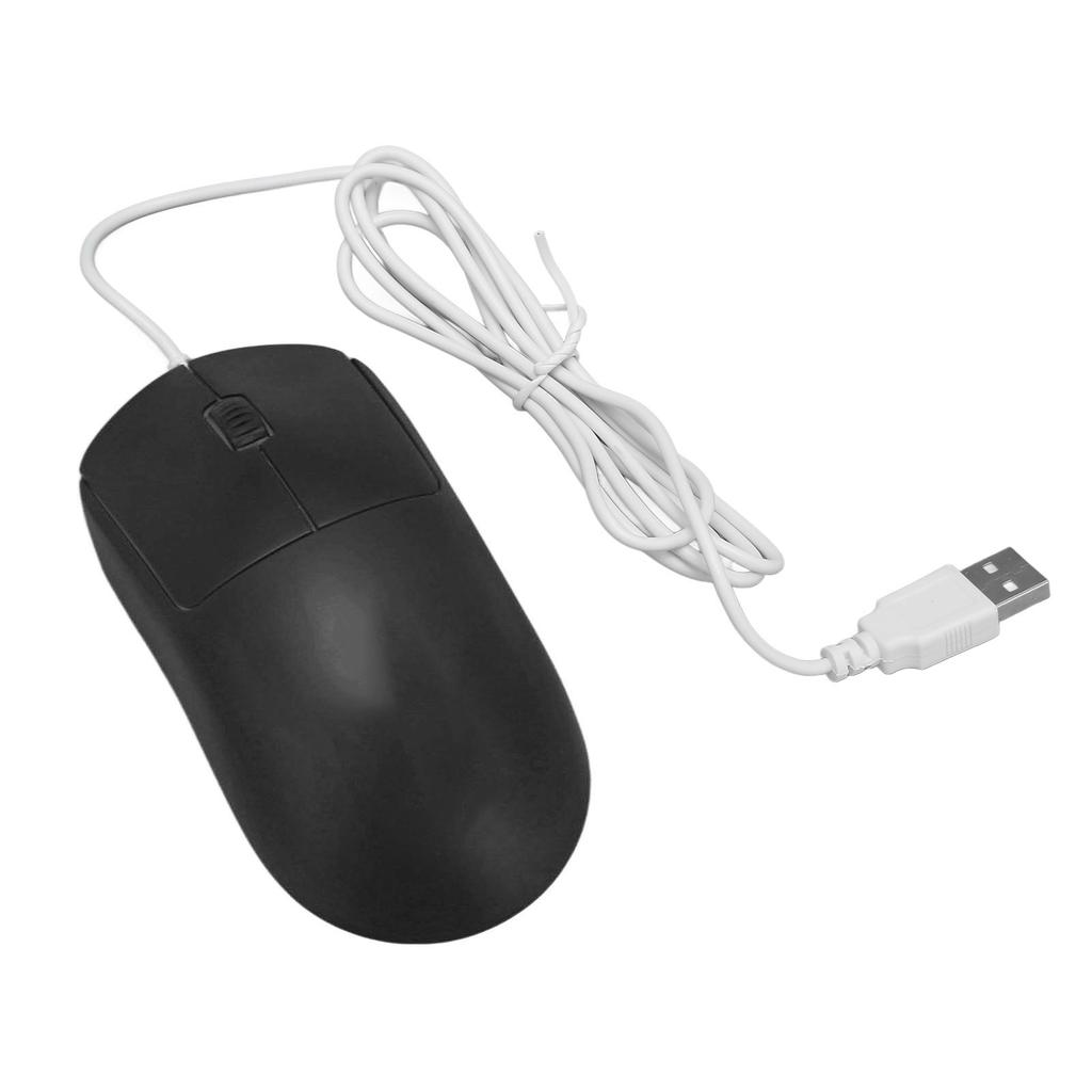 Wired Mouse Optical 1200DPI USB Port Ergonomic Design Plug and Play Computer Mouse for Laptops