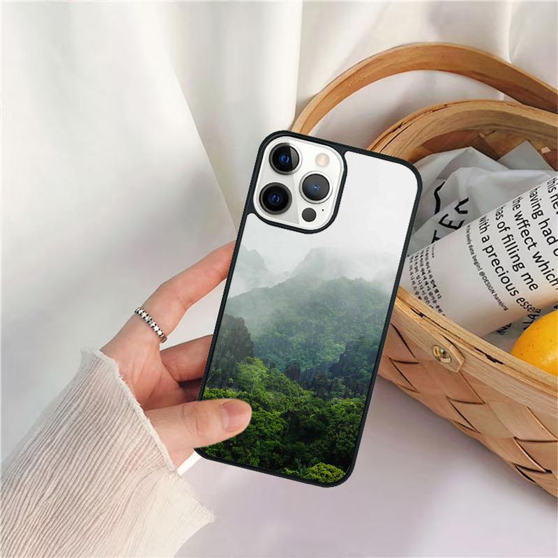 Аниме Природный Пейзаж Чехол для Телефона Для iPhone 17 Air 16 15 14 11 12 13 Pro MAX Plus coque Чехол Оболочка