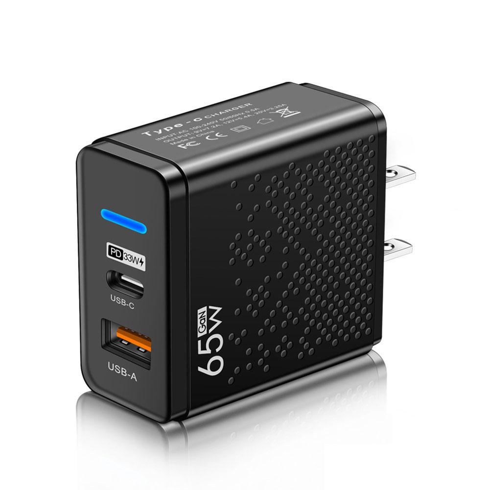 65 Вт GaN зарядное устройство для телефона USB PD действительно быстрая зарядка мобильного телефона Type C быстрое зарядное устройство адаптер высокоскоростной для iPhone Huawei Xiaomi