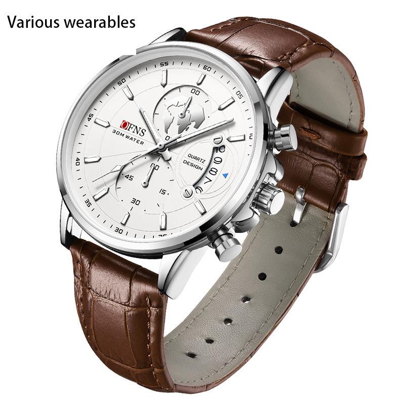 Водонепроницаемые светящиеся новые мужские часы в стиле пояса кварцевые часы