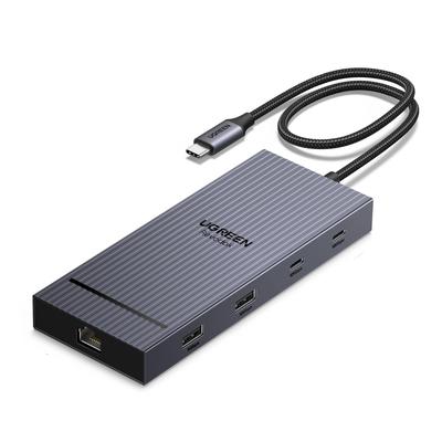 UGREEN Revodok 10-в-1 USB-C Док-станция USB-C Хаб с двумя HDMI-разветвителями, портами USB A и C 3.2 для передачи данных 10 Гбит/с (4K@60 Гц, Два расширителя 8K@30 Гц