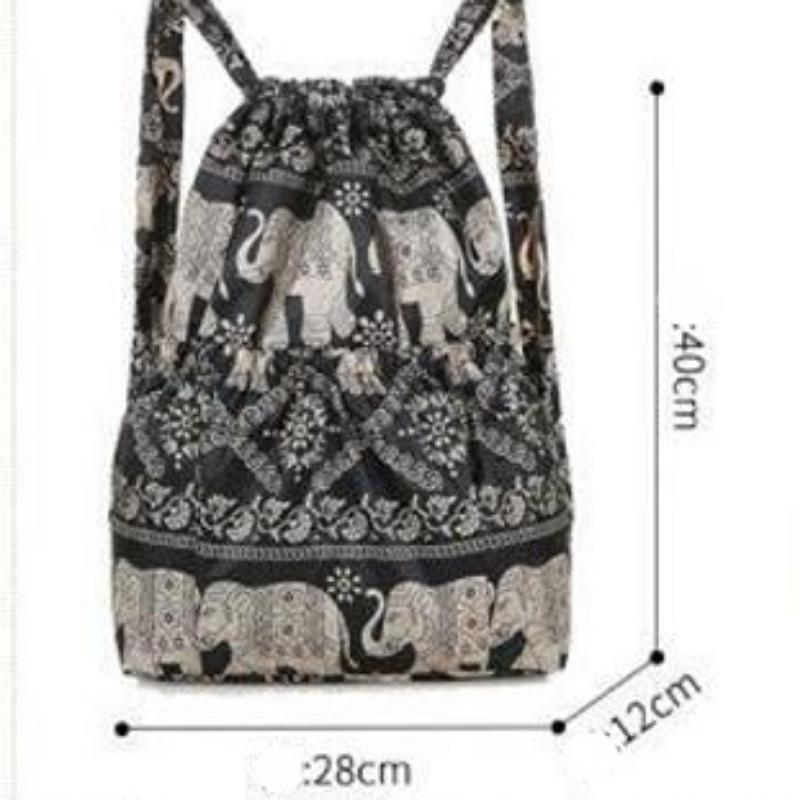 Drawstring Backpack Waterproof Lightweight Fitness Women's Drawstring Shopping Bag Folding Travel Sport Simple Backpack