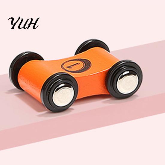 Educational Learning Toys for Kids Wooden Mini Race Car Toddlers, Pull Back Vehicle with Number Safe Solid Wood Preschool Vehicles Cognition, Hand-Eye