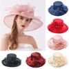 Foldable Hats For Women Flower Wedding Tea Party Hat Wide Sun Hat