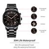 CRRJU New Men's Steel Band Sports Watch Fashion Business Multi-functional Six-pin Chronograph Watch