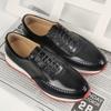 Винтажные мужские кроссовки Csaual из натуральной кожи, нескользящие, повседневные, весна-осень, мужские, коричневые, черные, дизайнерские, мужские, оксфорды