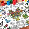 Бумажная скатерть для раскрашивания, творческие детские занятия, постер с изображением бабочек, без кистей,