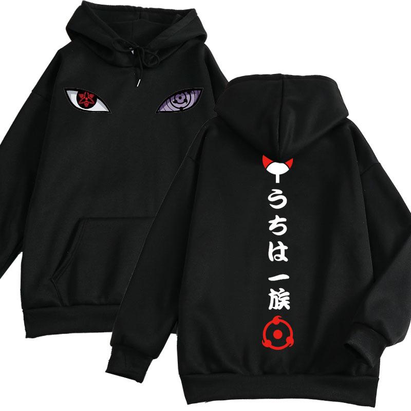 Japanese anime couple hooded sweater jacket Naruto Uchiba hoodie women's top
