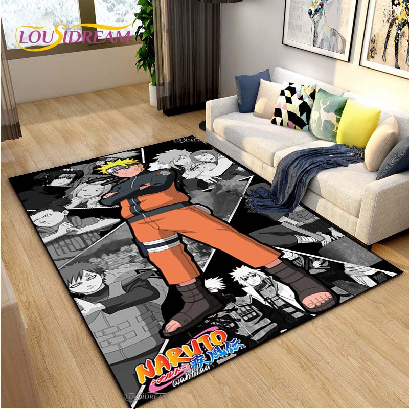 Ковер Bandai Naruto Мультяшный Аниме для Гостиной Спальни Милые Коврики Кухонная Дверь Детские Нескользящие Напольные Коврики Alfombra Подарок на День Рождения