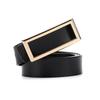 Elegant Genuine Leather Belts Rectangle Buckle Waist Belt Casual Skinny Thin Belt  All-Match
