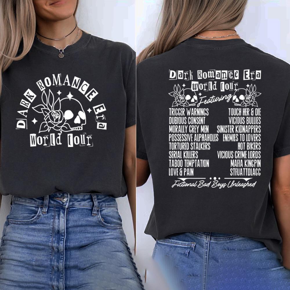 Футболка Dark Romance Era World Tour Футболка Dark Romance Book Club Футболки унисекс с коротким рукавом Футболки с графикой Подарок любителю книг