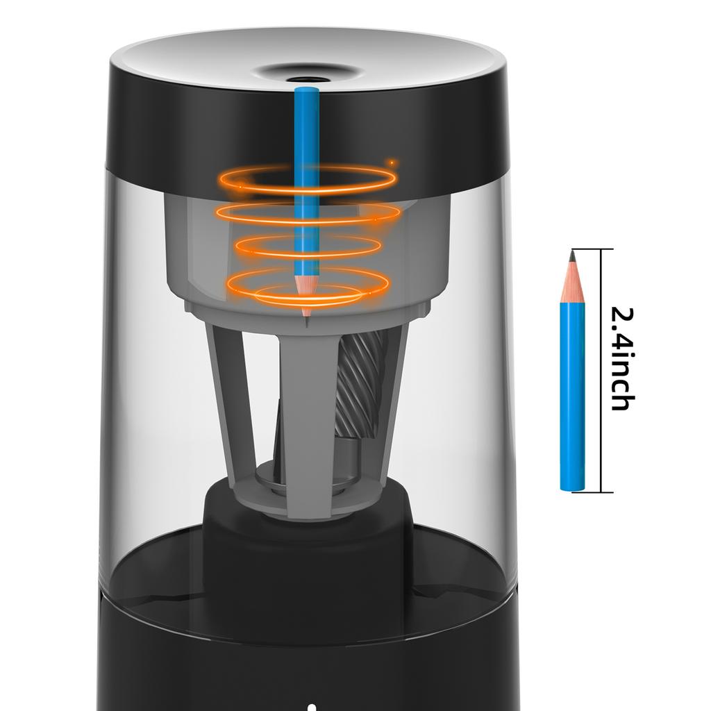 Автоматическая электрическая точилка для карандашей портативная на батарейках для 68 мм карандаша поддержка шестигранная