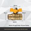 Thickened All-Copper 4-Point Natural Gas Ball Valve with Internal/External Thread and Single Nozzle Tee Switch