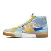 Zoom Blazer Mid Premium SB Paisley Pack — Бордовые синие кроссовки унисекс Celery Barely-Green Racer-Blue DM0859-400