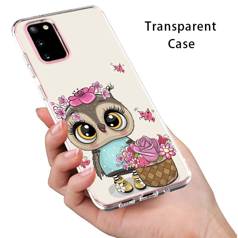 Lovely Animal Owl For Samsung Galaxy S22 Pro S21 S20 FE Ultra S10 S10E Lite S9 S8 Plus S7 S6 Edge Soft Phone Case