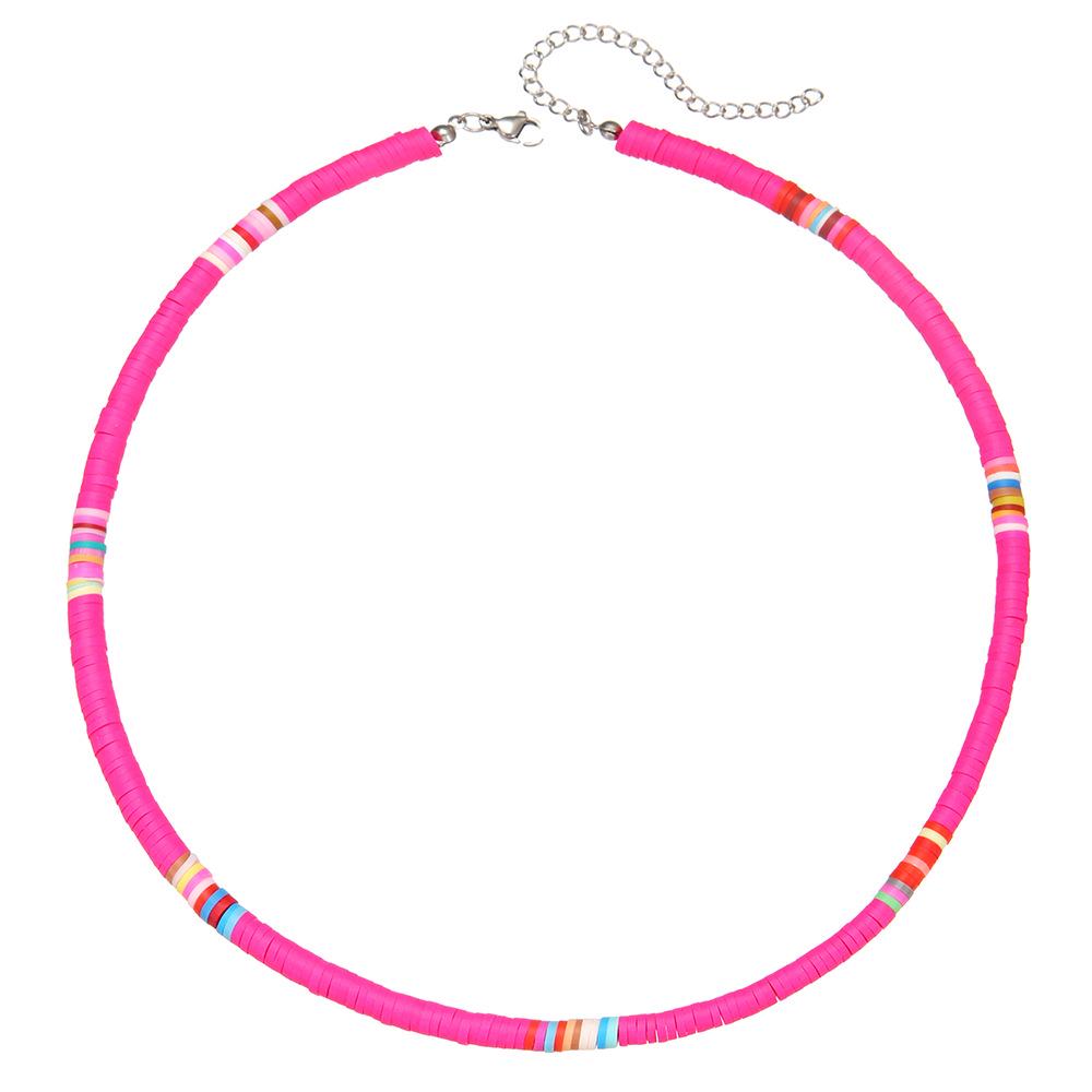 Ожерелье ручной работы из разноцветных бусин - Европейский и американский летний пляжный стиль, цепочка-чокер на ключицу для женщин.