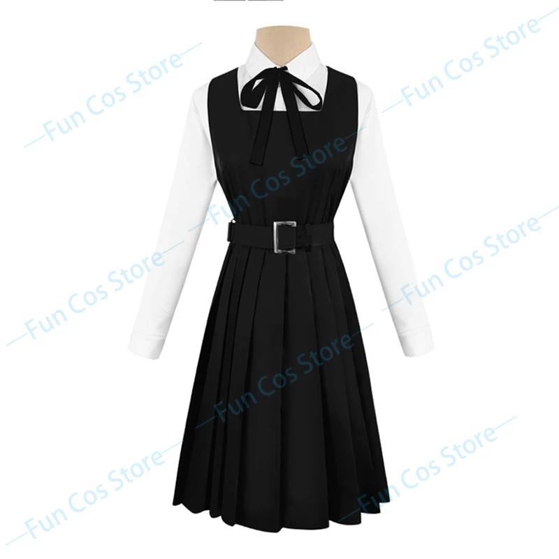 Anime Chainsaw Man ASA MITAKA Women Cosplay Costume Wig Tattoo Stickers JK School Uniform War Devil Dress Shirt Socks Tie Season 2