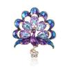 Diamond-encrusted Peacock Brooch For Women, Corsage, Pin, Accessory For Coats And Overcoats, Stylish .