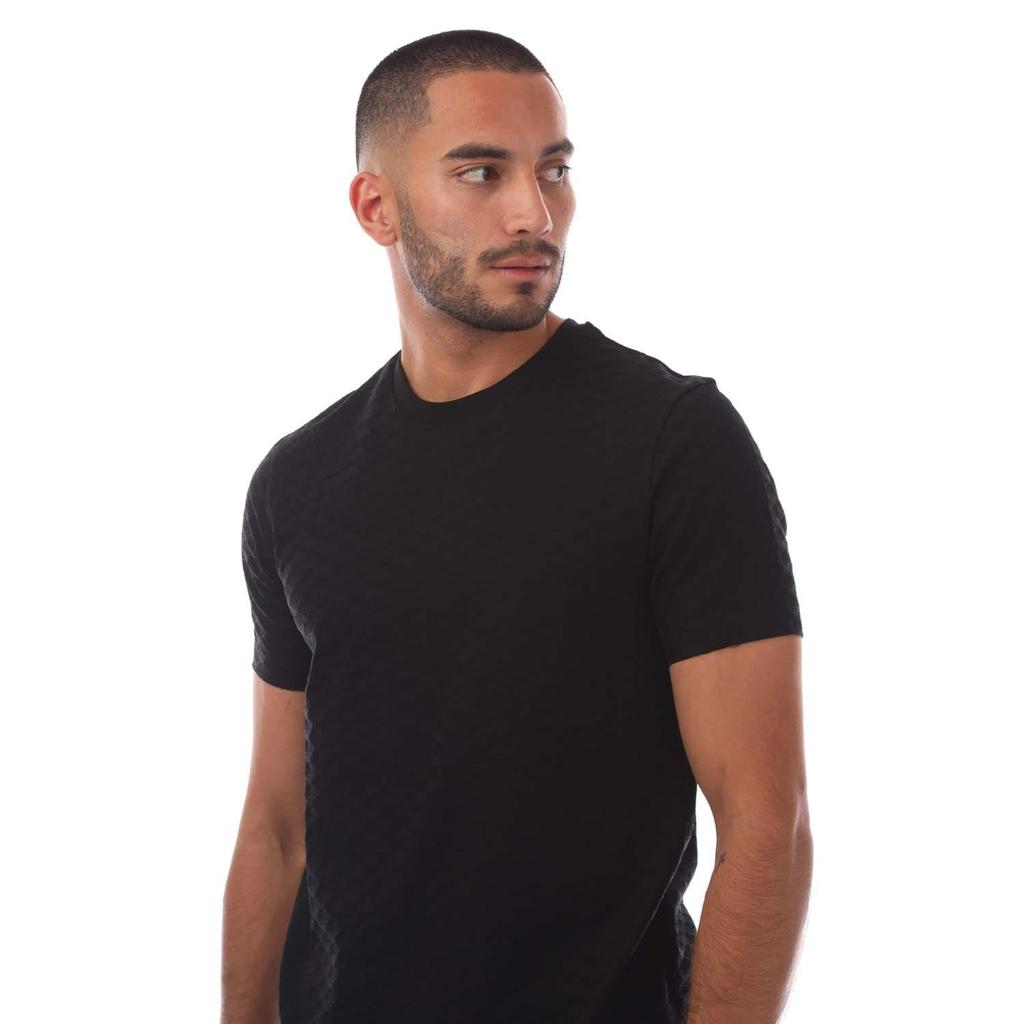 Emporio Armani Mens Eagle Jacquard All-Over Print T-Shirt