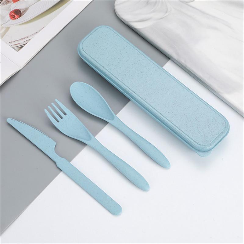 Набор посуды, нож для пшеницы, вилка и ложка, трехсекционные аксессуары для кемпинга на открытом воздухе, набор походной посуды 3 в 1