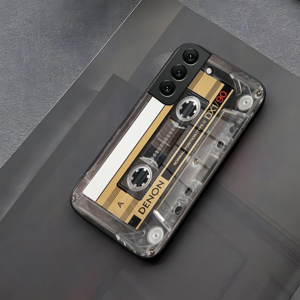 Магнитный чехол для телефона с радио и кассетной лентой, стекло для Samsung Galaxy S23 S24 S21 S22 S20 Ultra Fe Plus A34 A16 A54 A24 A52 A53 M54