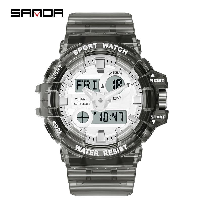 Sanda Student Multifunctional Waterproof Sports Watch with Alarm