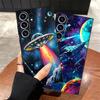 Мультяшный ретро-космический корабль Чехол для телефона для Samsung Galaxy S10 S9 S25 Ultra S24 Plus S21 FE Note 20 Ultra 8 9 10 S23 S26