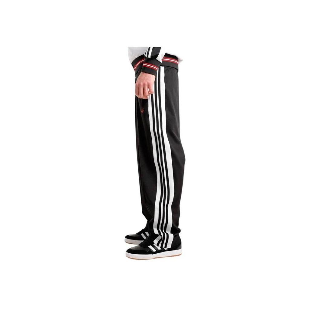adidas Оригиналы Весна/Лето 25 Классическая Спортивная Серия Полосатые Ретро Удобные Мягкие На шнуровке Прямые Повседневные Брюки Унисекс Низ Черный JP1165