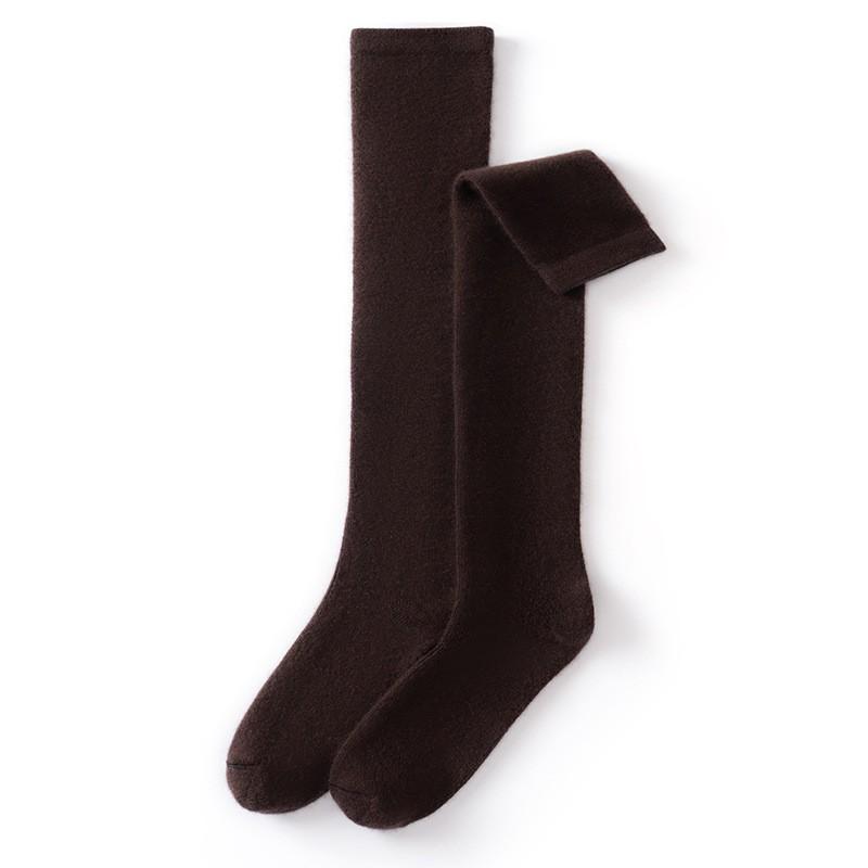 Premium Cashmere Blend Knee-High Socks Women Winter Warmth Slimming Fit Casual Long Tube