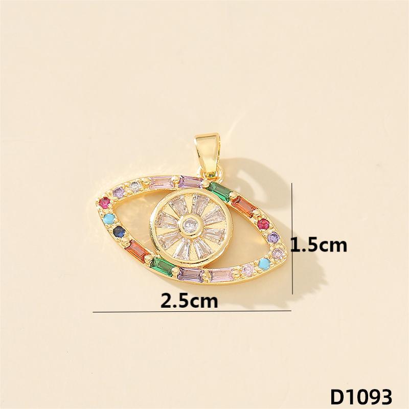 Devil'S Eye Jewelry Chain Pendant Hip Hop Jewelry Copper Gold Plated Zircon Accessories Pendant