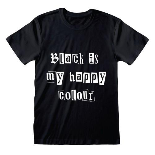 Something Different Unisex Adult Black Is My Happy Colour T-Shirt