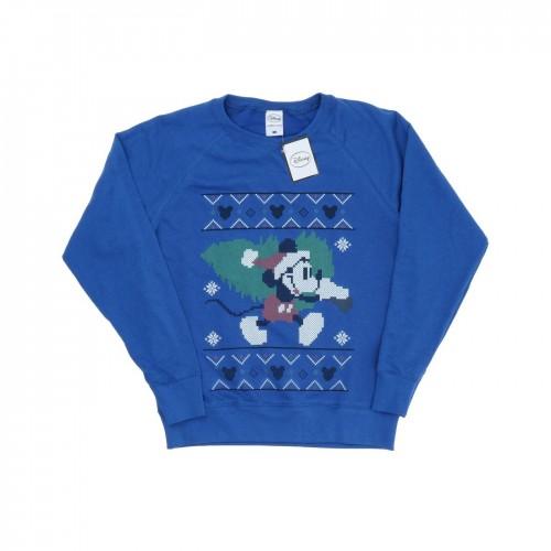 Disney Womens/Ladies Mickey Mouse Christmas Tree Sweatshirt
