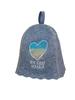 Hat for Sauna and Bath "Everything Will Be Ukraine" Natural Felt Gray (SUN-LC-70)