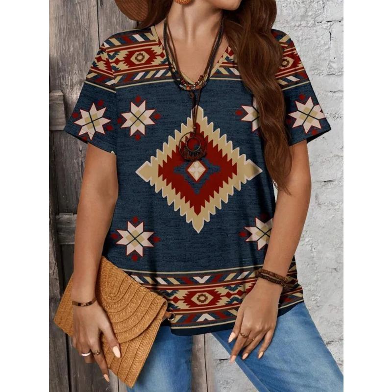 Летняя женская футболка с принтом, повседневная, с коротким рукавом, 3D футболки, модная уличная одежда, пуловер с V-образным вырезом, женская одежда, футболка