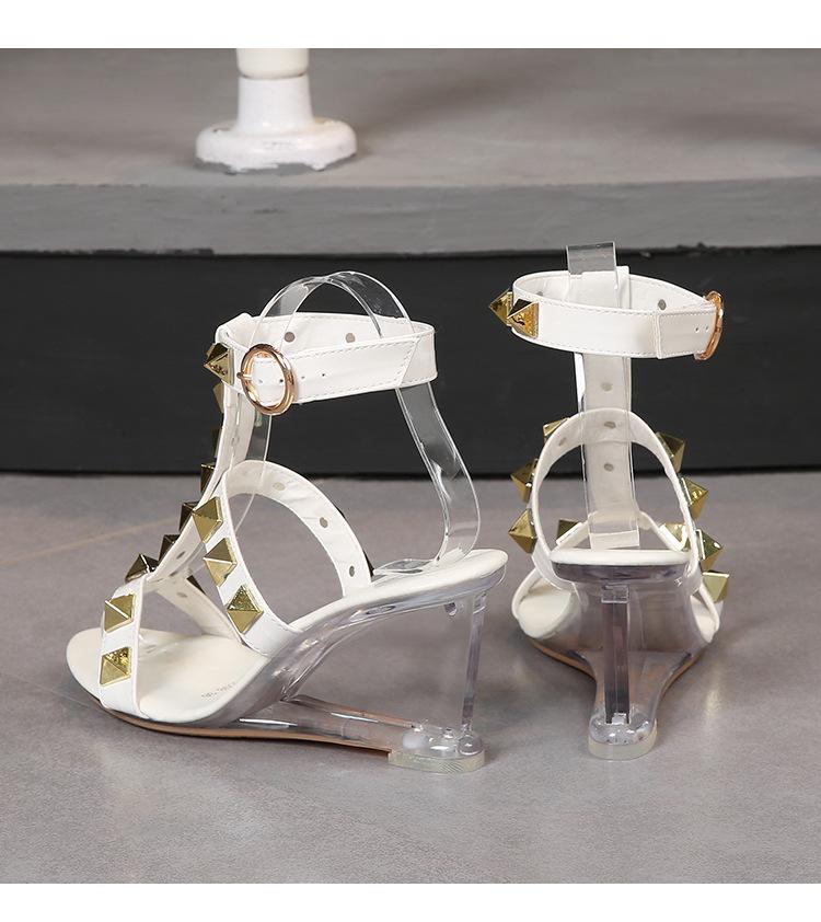 Серия 1098, каблук 6/8 см, 2022, туфли на каблуке с заклепками, прозрачные туфли на каблуке для ночного клуба, обувь для девочек, стеклянный каблук, прозрачный ивовый гвоздь, LFD