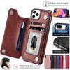 Кожаный чехол-кошелек для iPhone 11 12 13 14 15 16 17 Pro Max Mini Air XR XS 8 7 Plus SE Держатель с отделениями для карт Откидная крышка